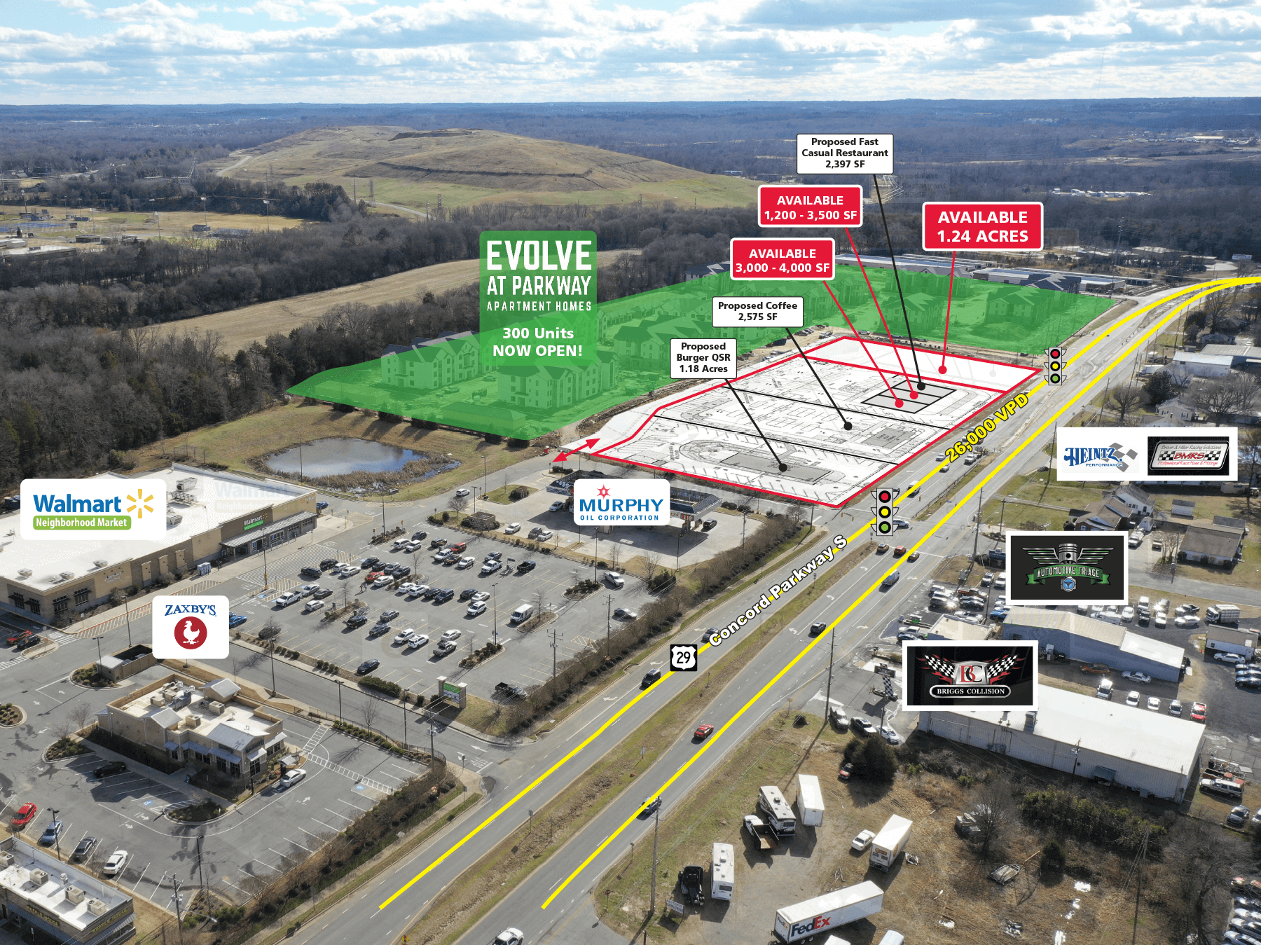 Parkway Commons – Outparcels Available