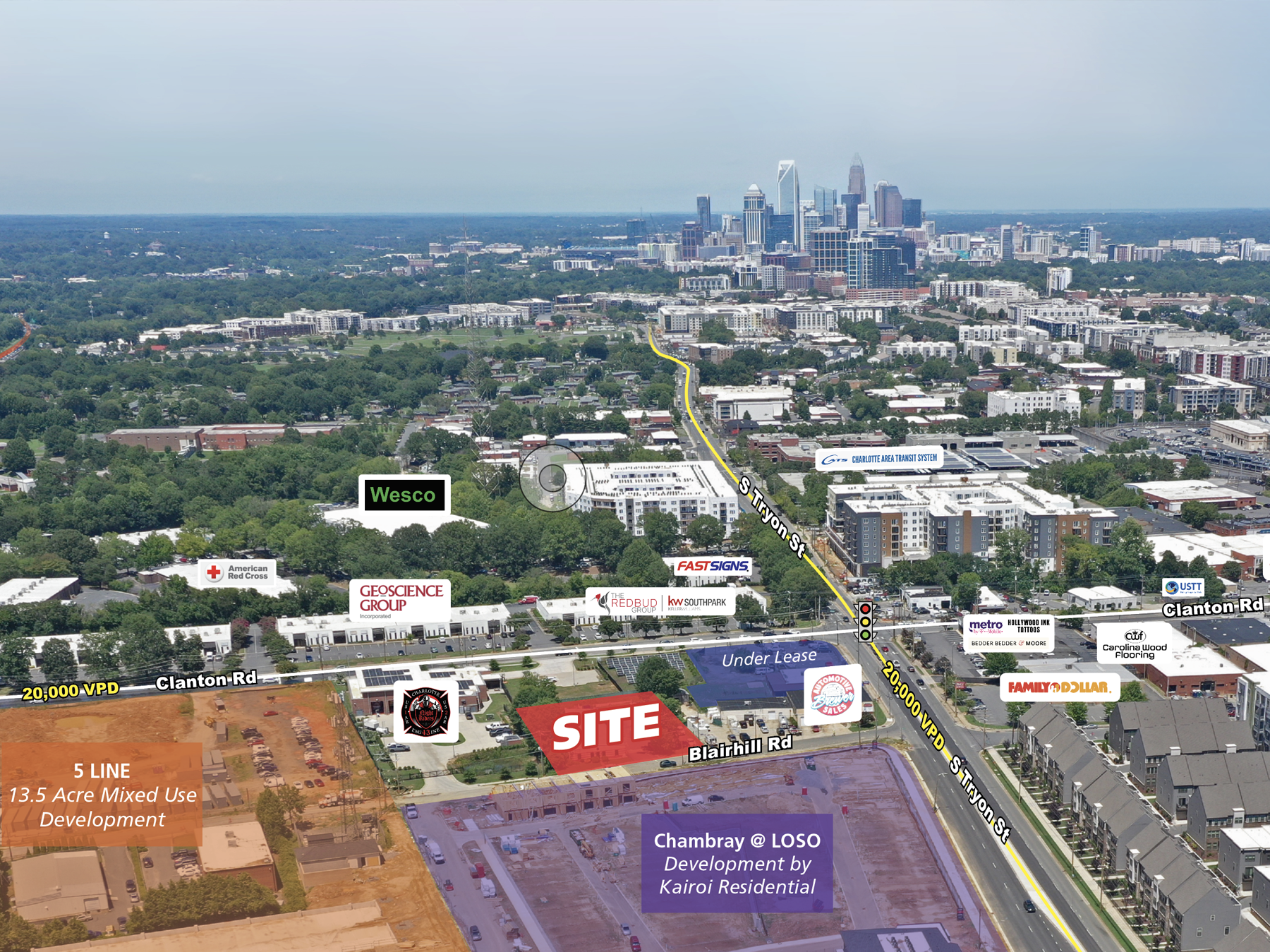 SPACE AVAILABLE FOR LEASE – S TRYON ST